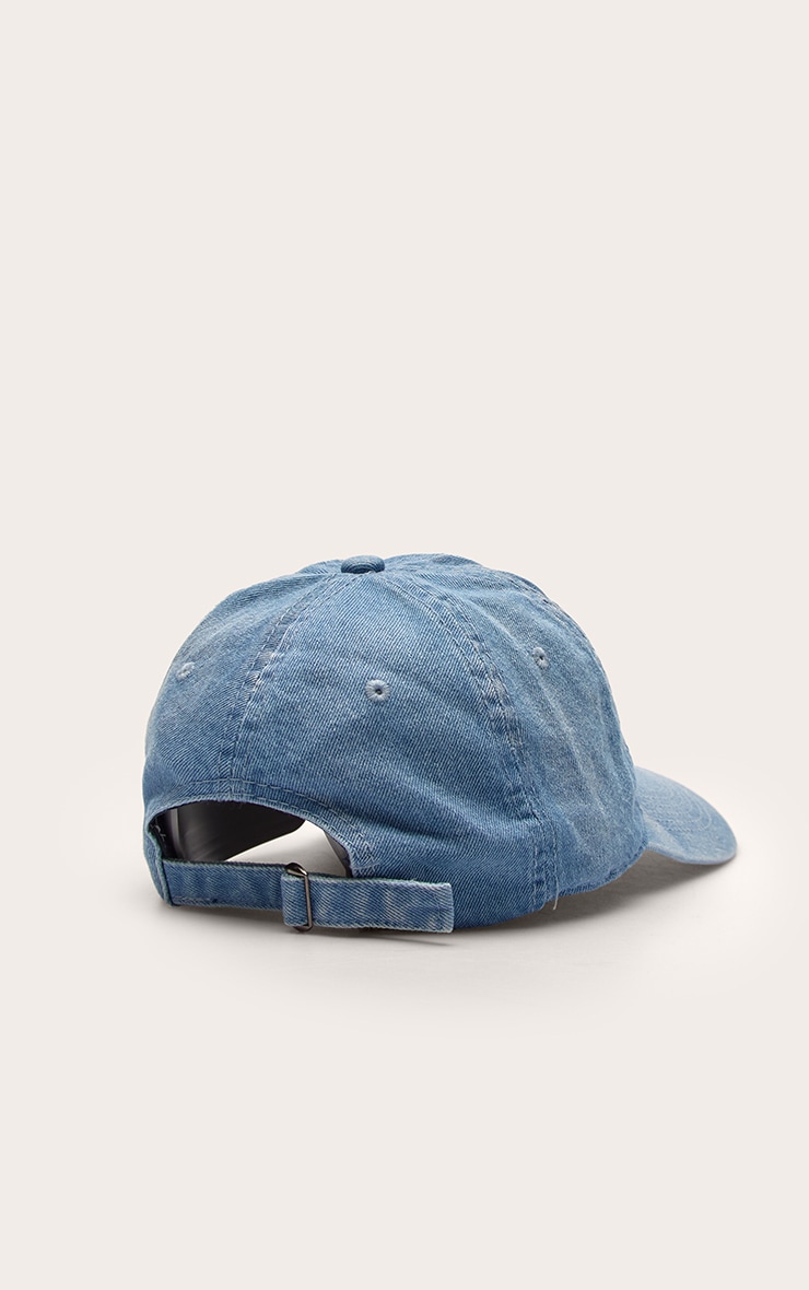 Mid Blue Denim Baseball Cap image 3