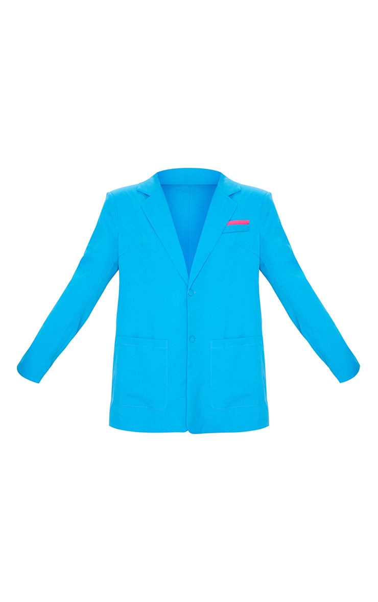 Blue blazer oversized clearance