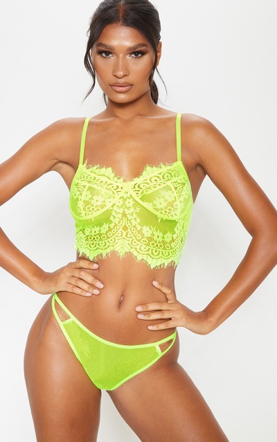 Lime Lace Longline Bralet