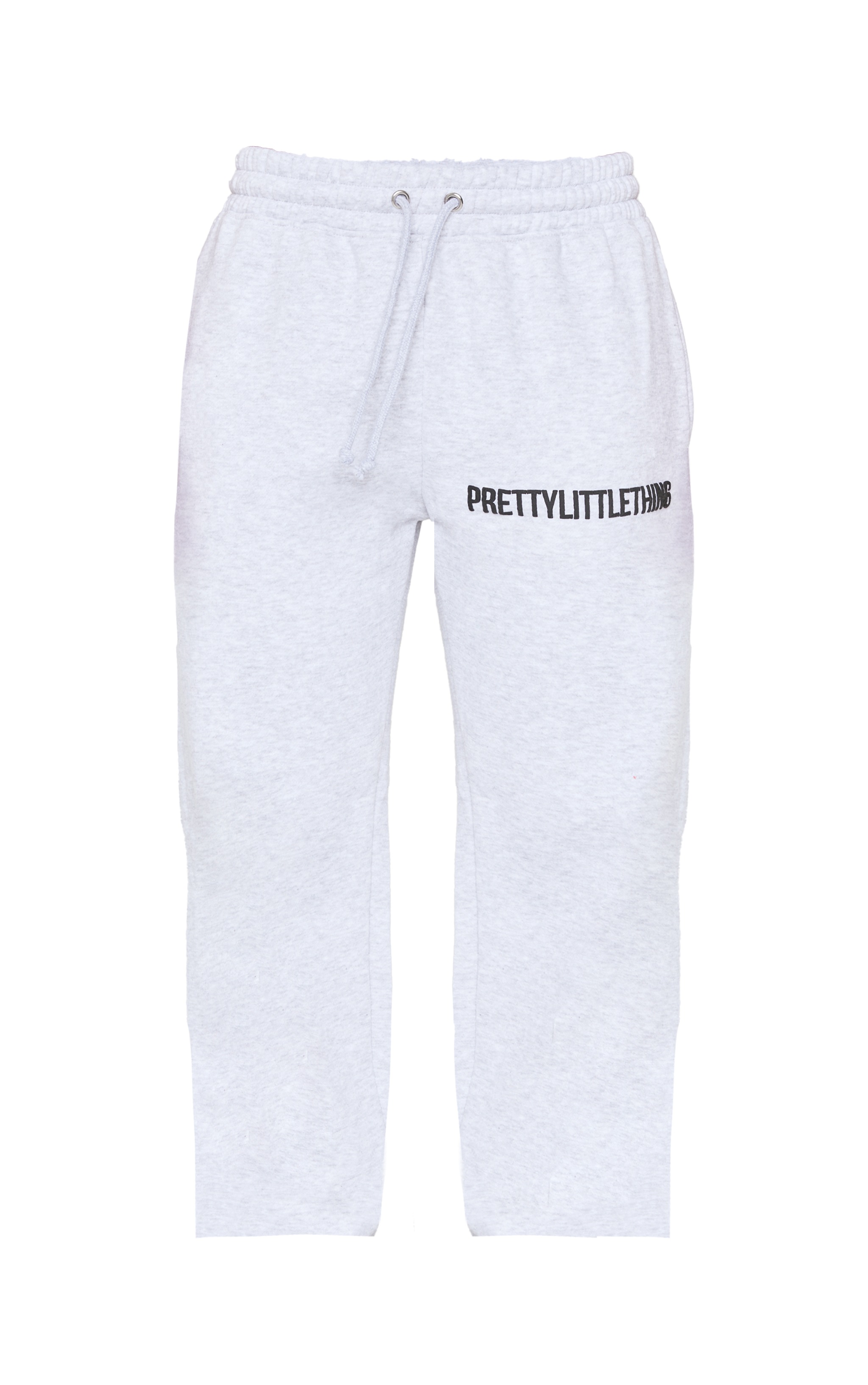 PRETTYLITTLETHING Ash Grey Puff Print High Waist Cuffed Sweatpants image 5