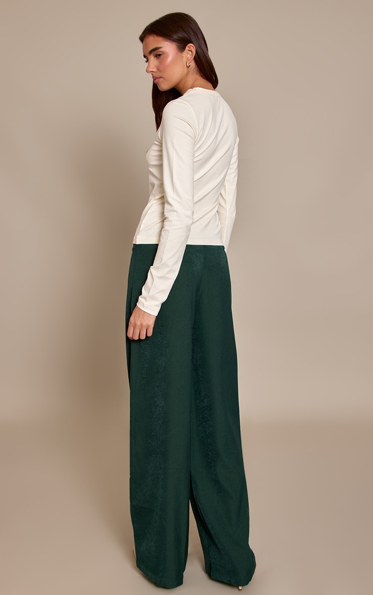 Forest Green Wide Leg Pants image 3