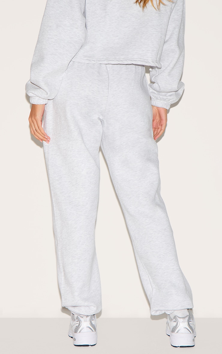 PRETTYLITTLETHING Jogging oversize gris chiné resserré aux chevilles image 3