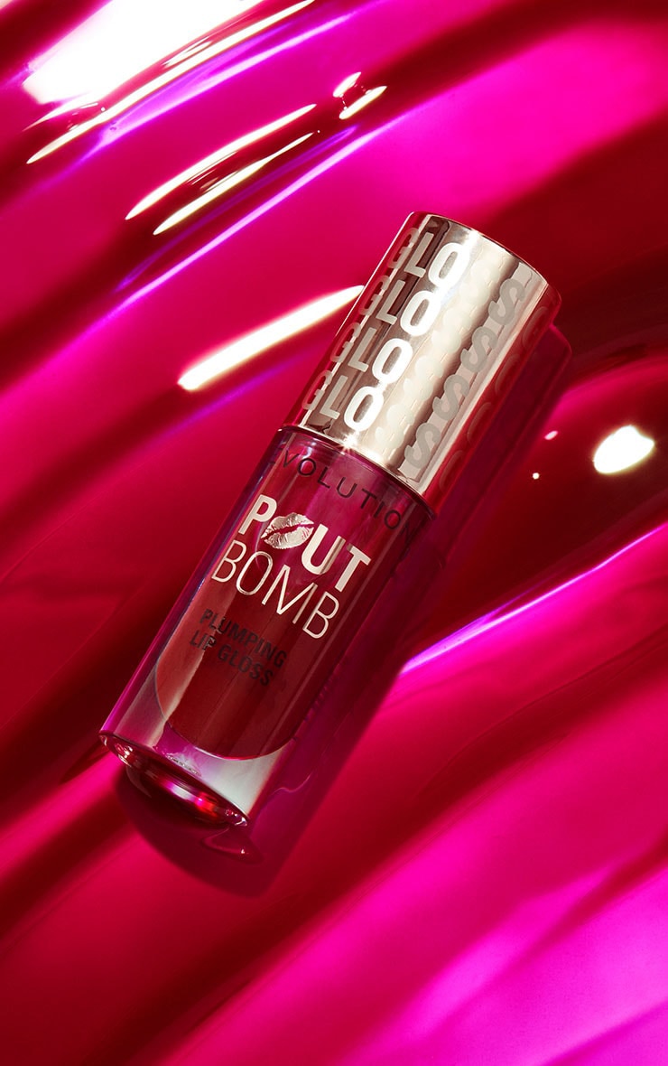 Revolution Pout Bomb Plumping Gloss Jelly Berry Mauve image 3