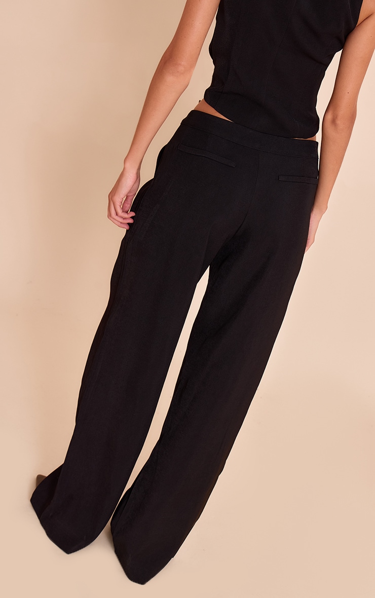 Black Heavy Weight Woven Pants image 3