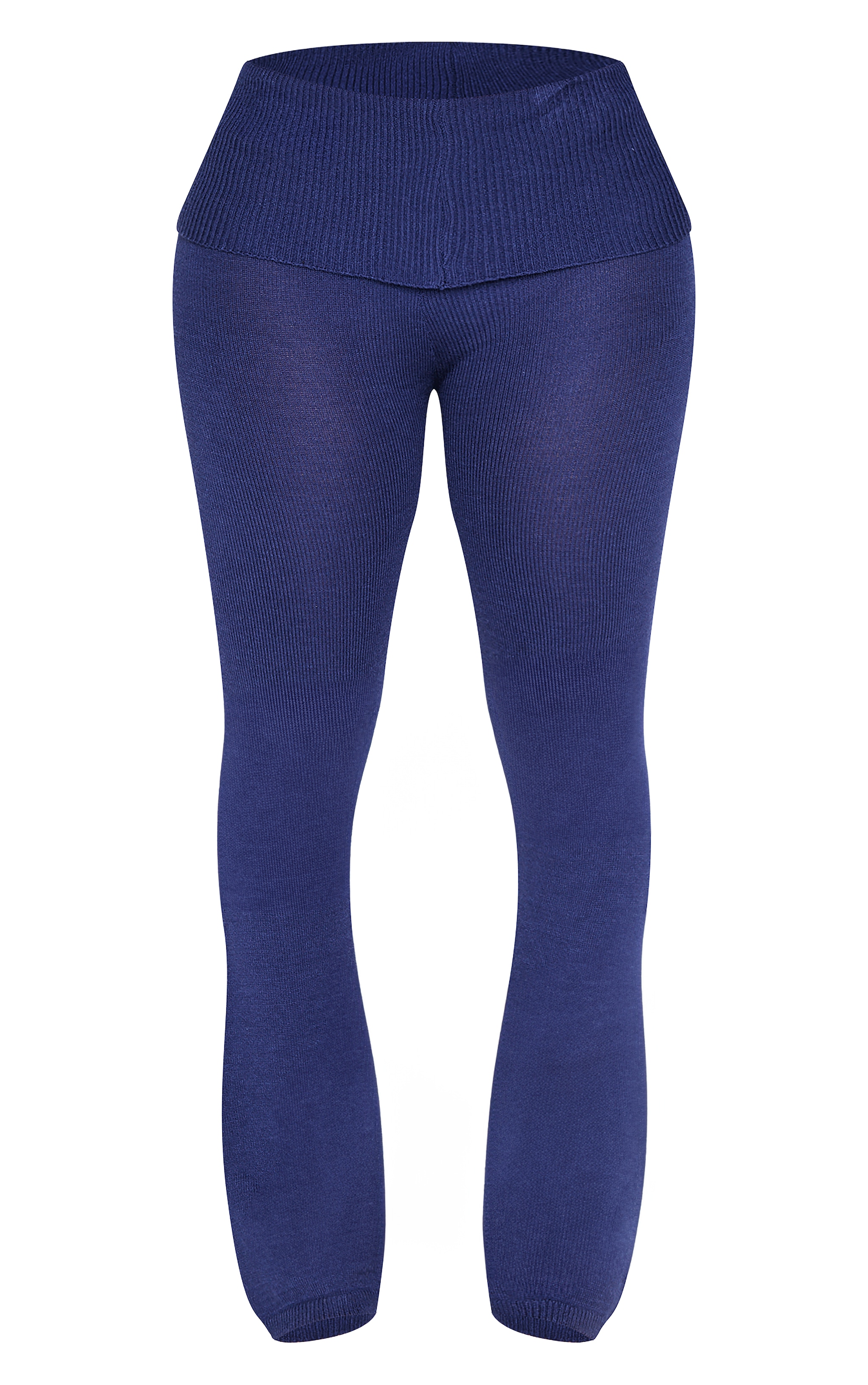 Shape Pantalon flare en maille tricot bleu marine image 5