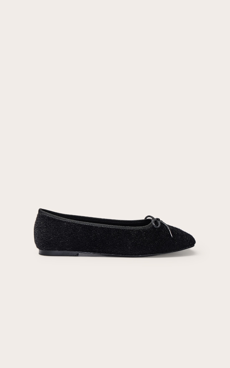 Black Pony Hair Ballet Pump image 2