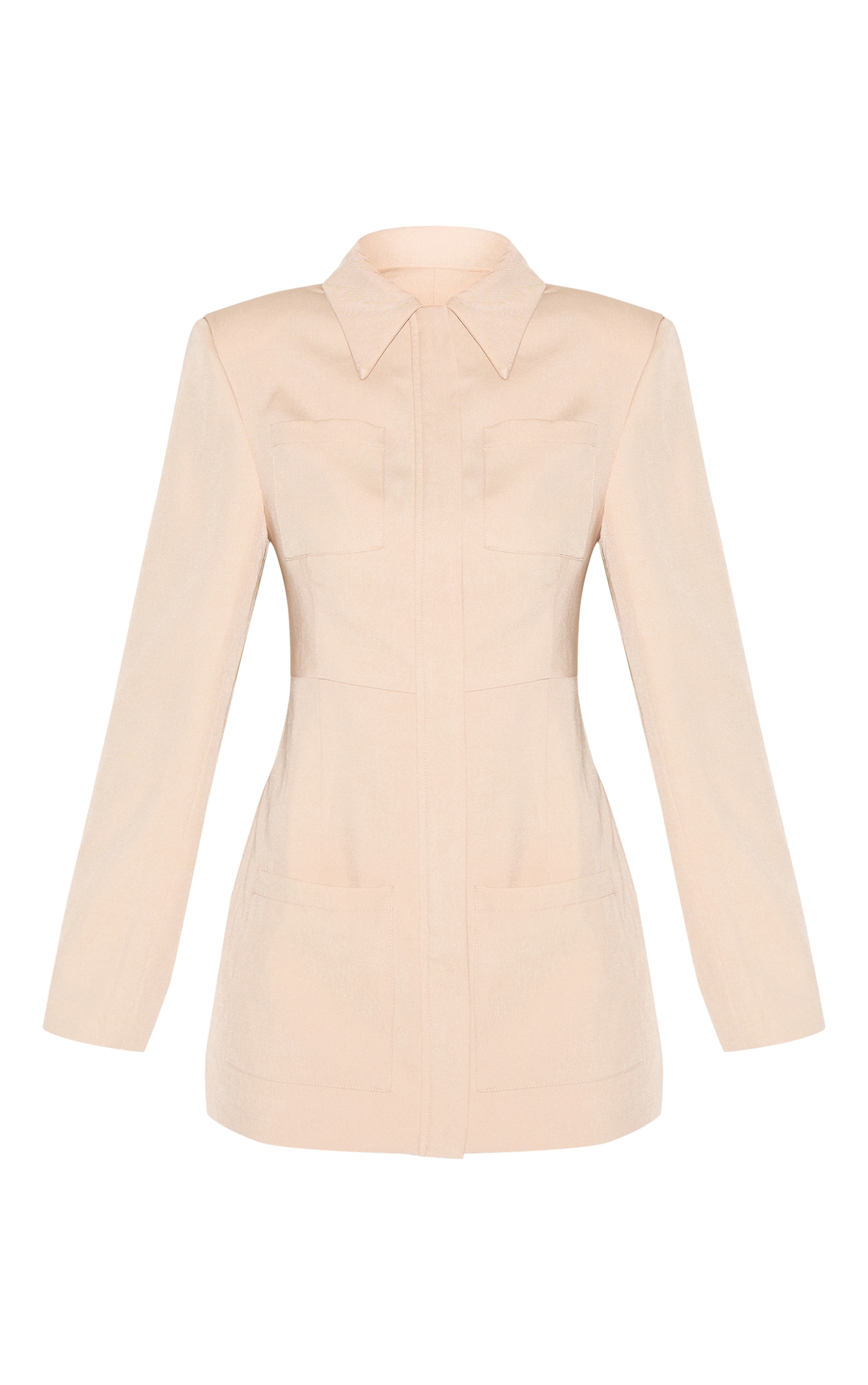 Stone Blazer Pocket Detail Blazer Dress image 5
