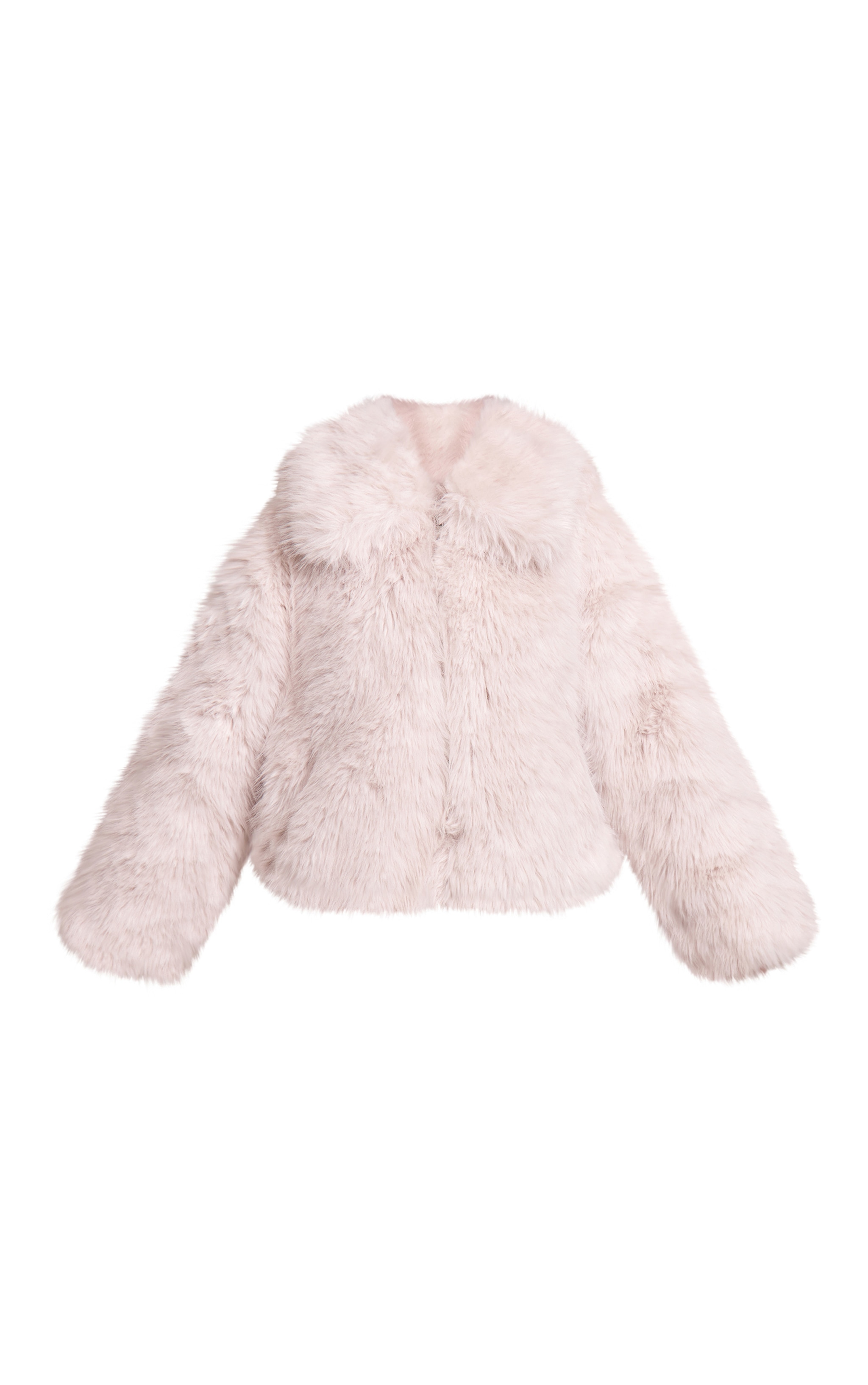 Petite Cream Oversized Collar Faux Fur Coat image 5