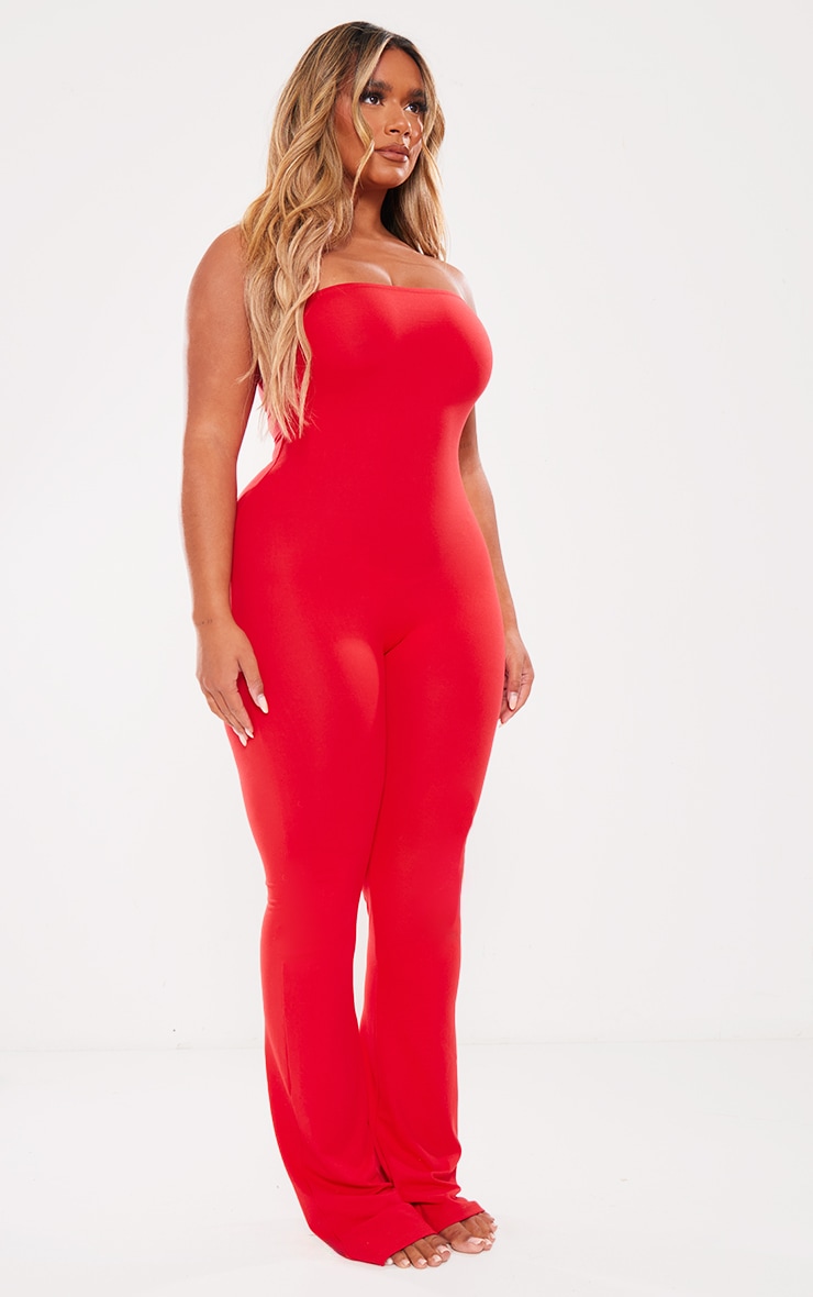 Shape Red Soft Sculpted  Bandeau Jumpsuit image 3