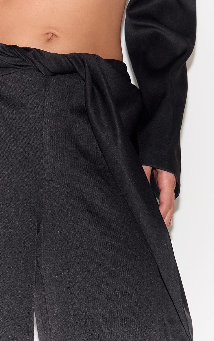 Black Twist Detail Pants image 4