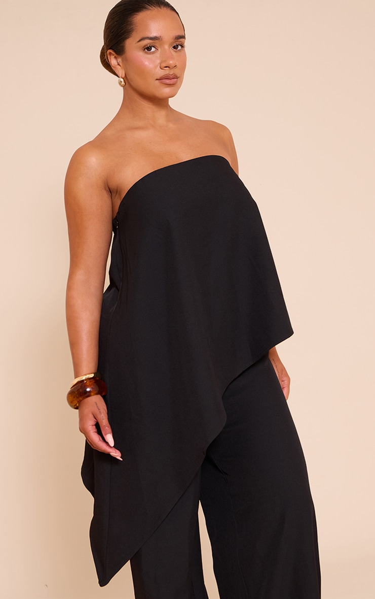 Shape Black Tailored Bandeau Waterfall Top image 4
