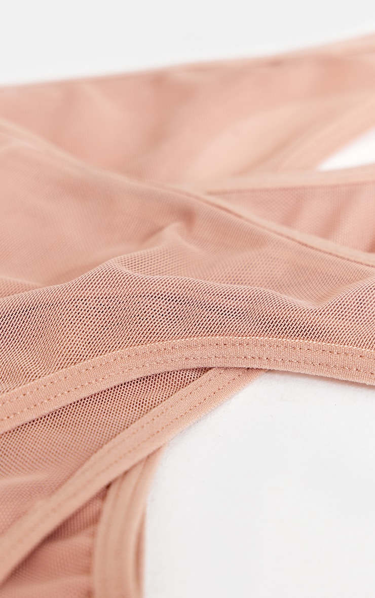 Nude Mesh Pack of 5 Basic Thongs image 1
