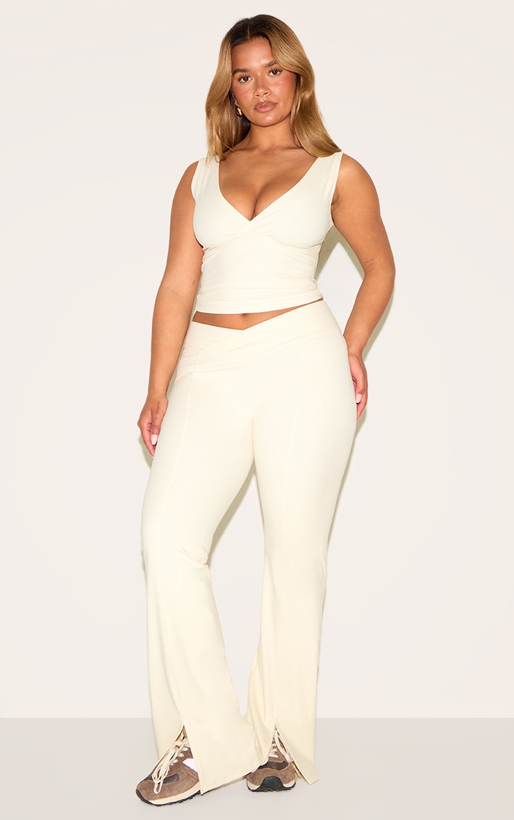 Shape Bone Sculpt Active Wrap V Neck Long Line Top image 3