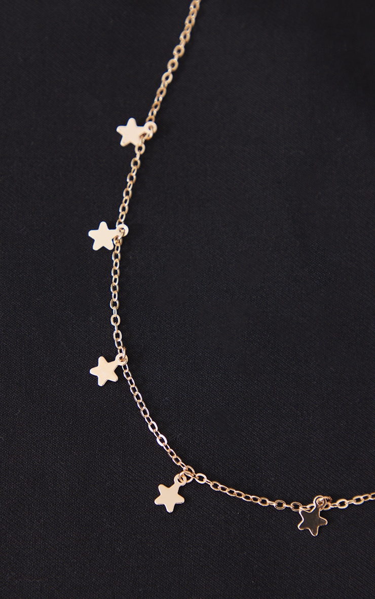 Collier fin doré à étoiles image 4