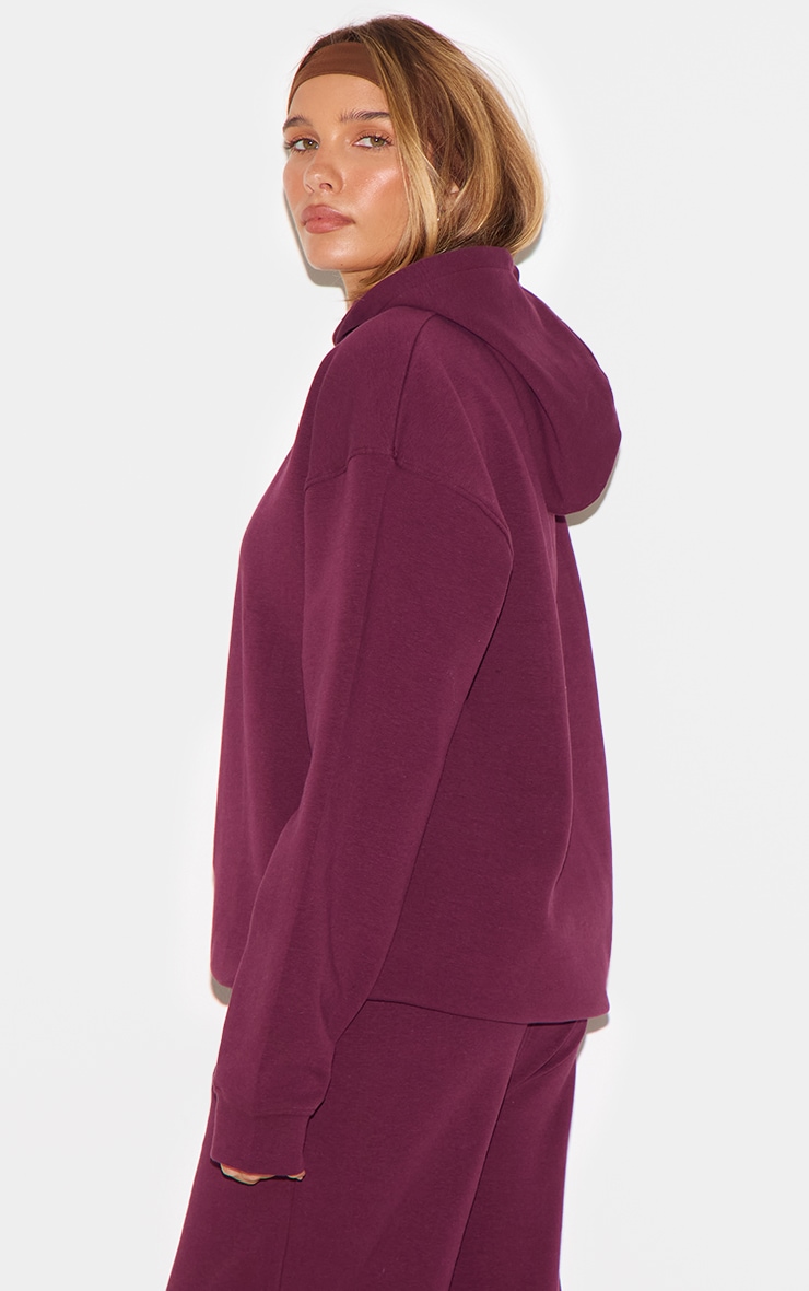 Plum Premium Interlock Oversized Hoodie image 2