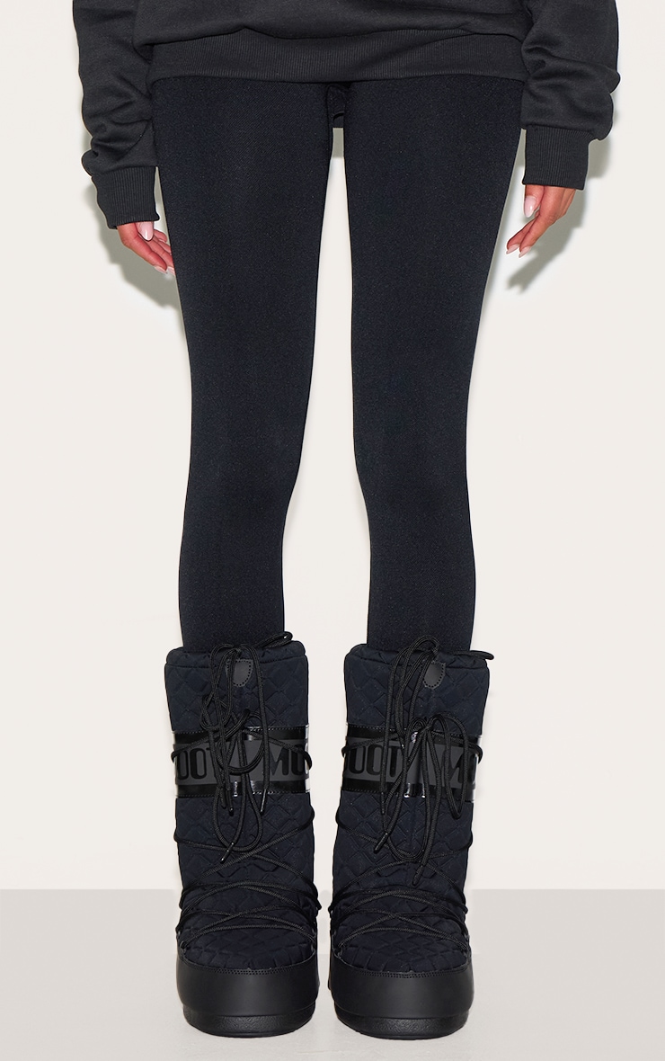 MOON BOOT Black Icon Quilt Boots image 5