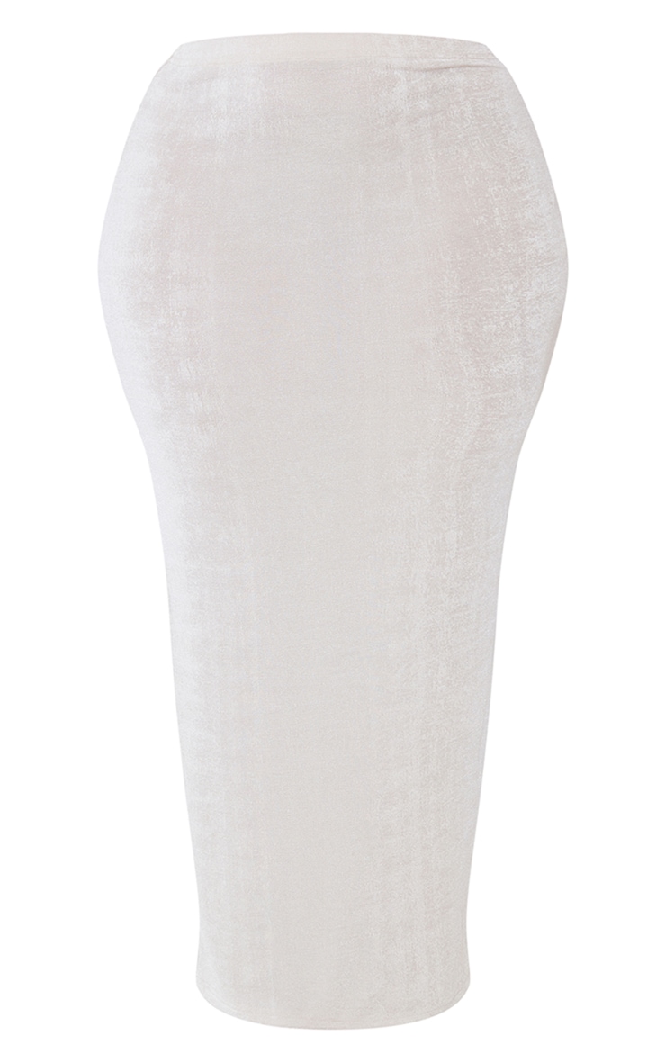 Plus Stone Acetate Slinky Maxi Skirt image 5