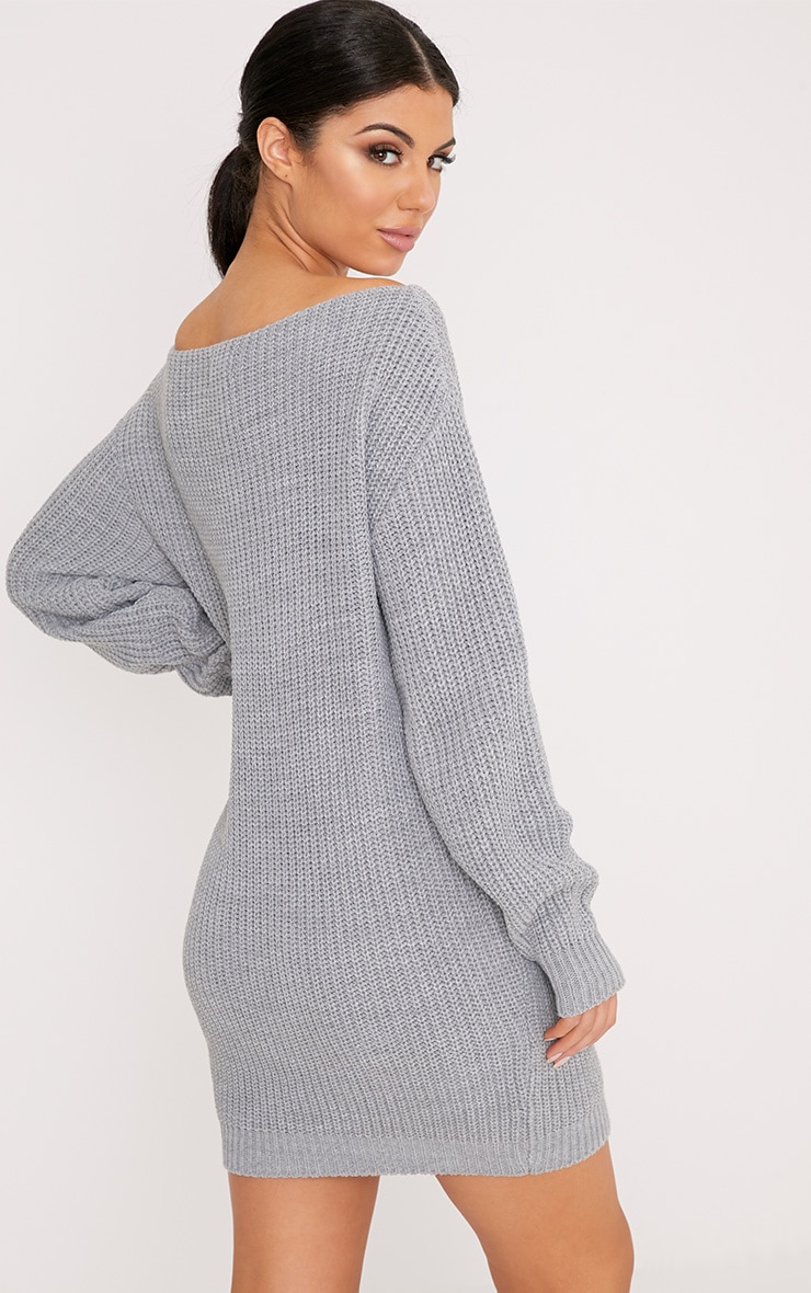 Lara off the shoulder knitted dress Clearance