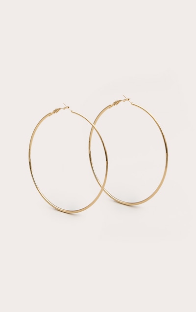 Gold 80mm Large Hoop Earrings