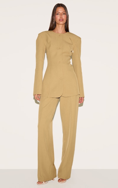 Deep Mustard Tailored Wide Leg Pants