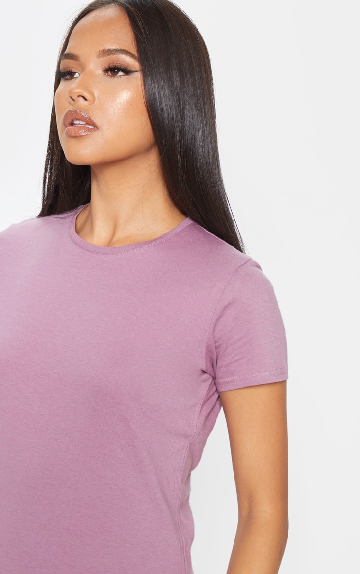 Washed Violet Fitted Short Sleeve T Shirt image 5