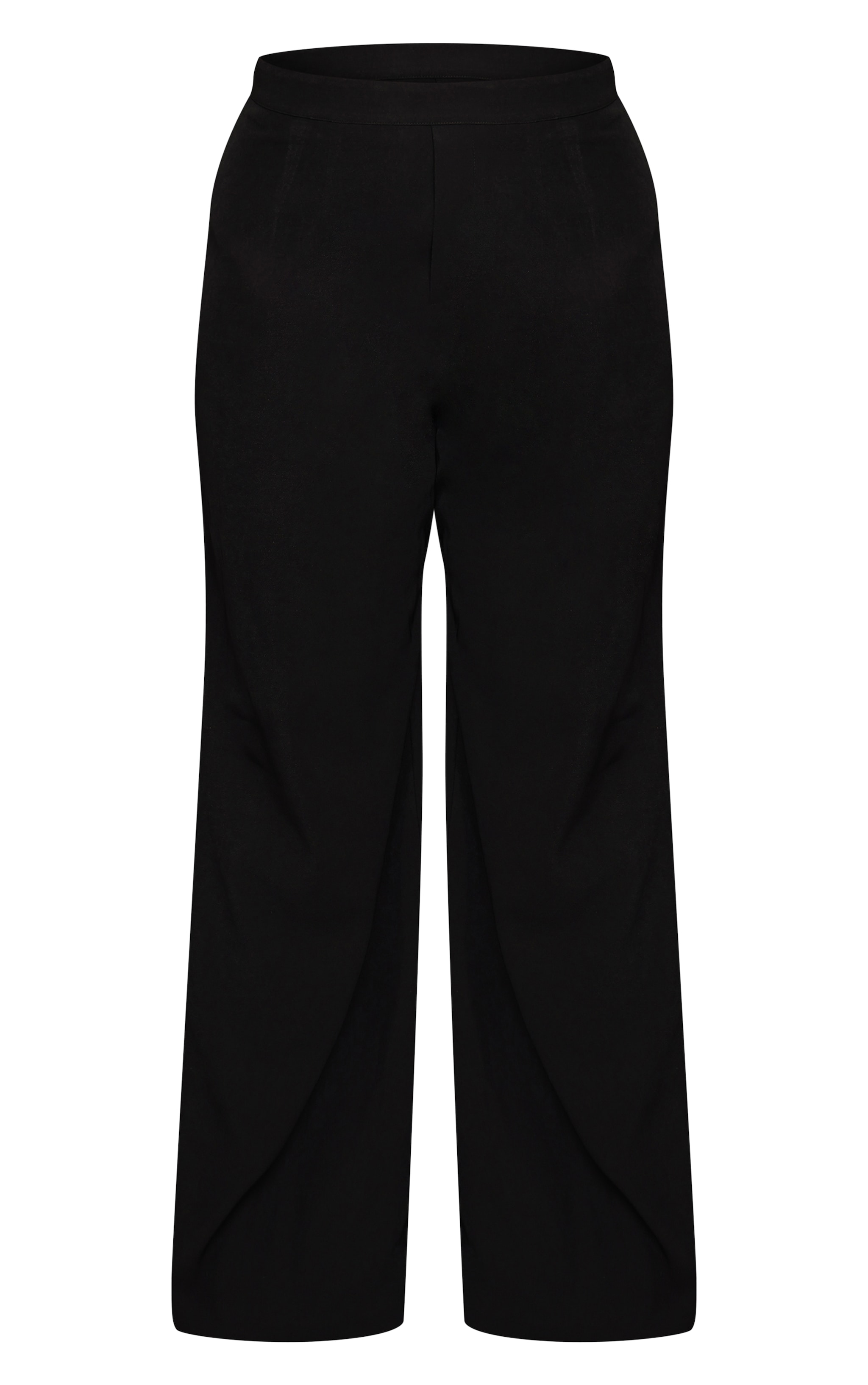 Plus Black Tailored Woven High Waist Wide Leg Pants image 5