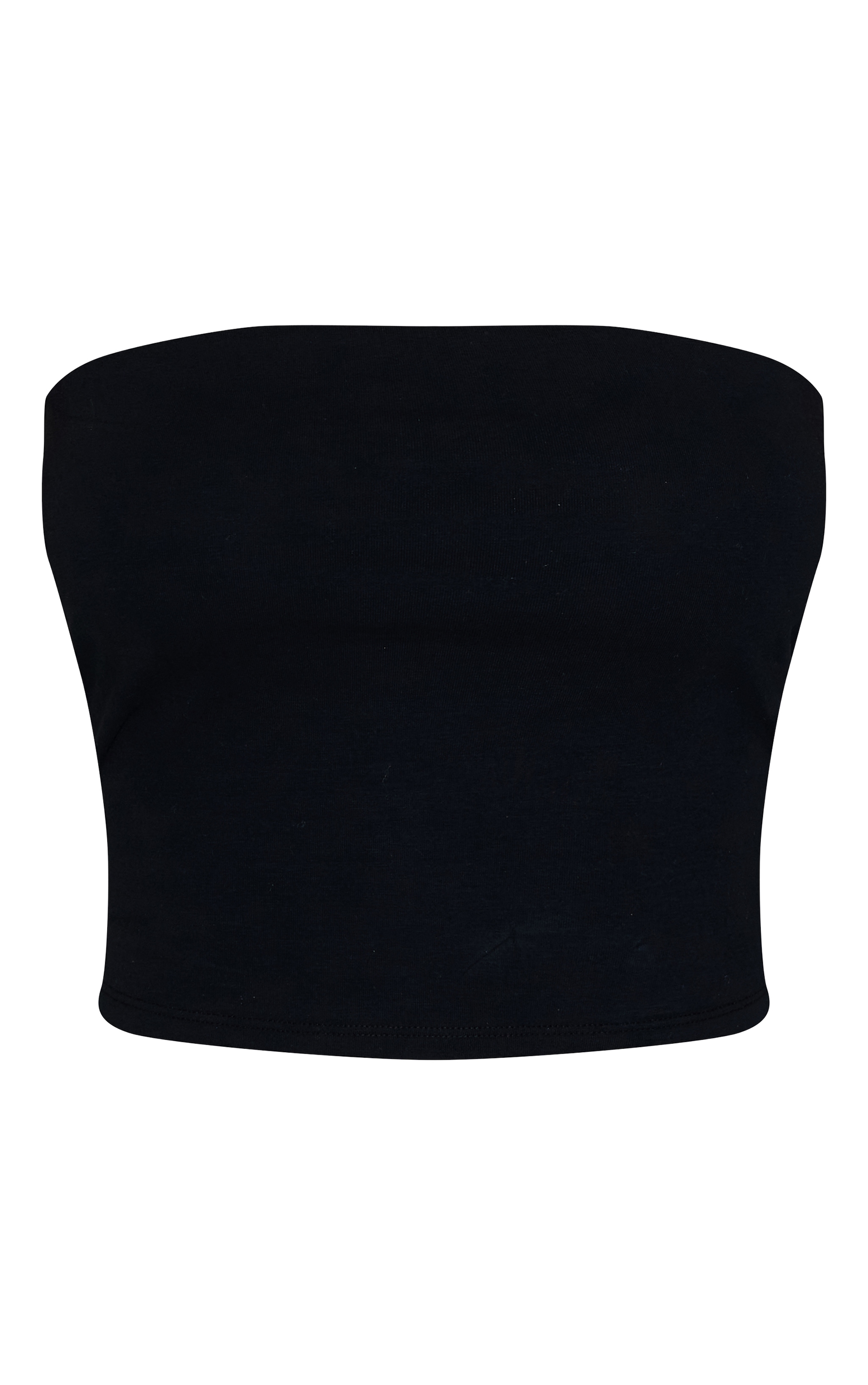 Black Soft Cotton Bandeau Top image 5