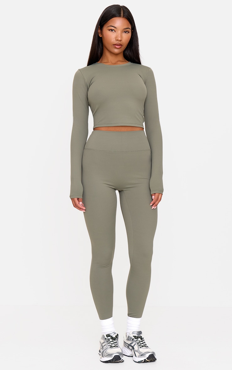 Olive Sculpt Super High Waist Leggings image 1