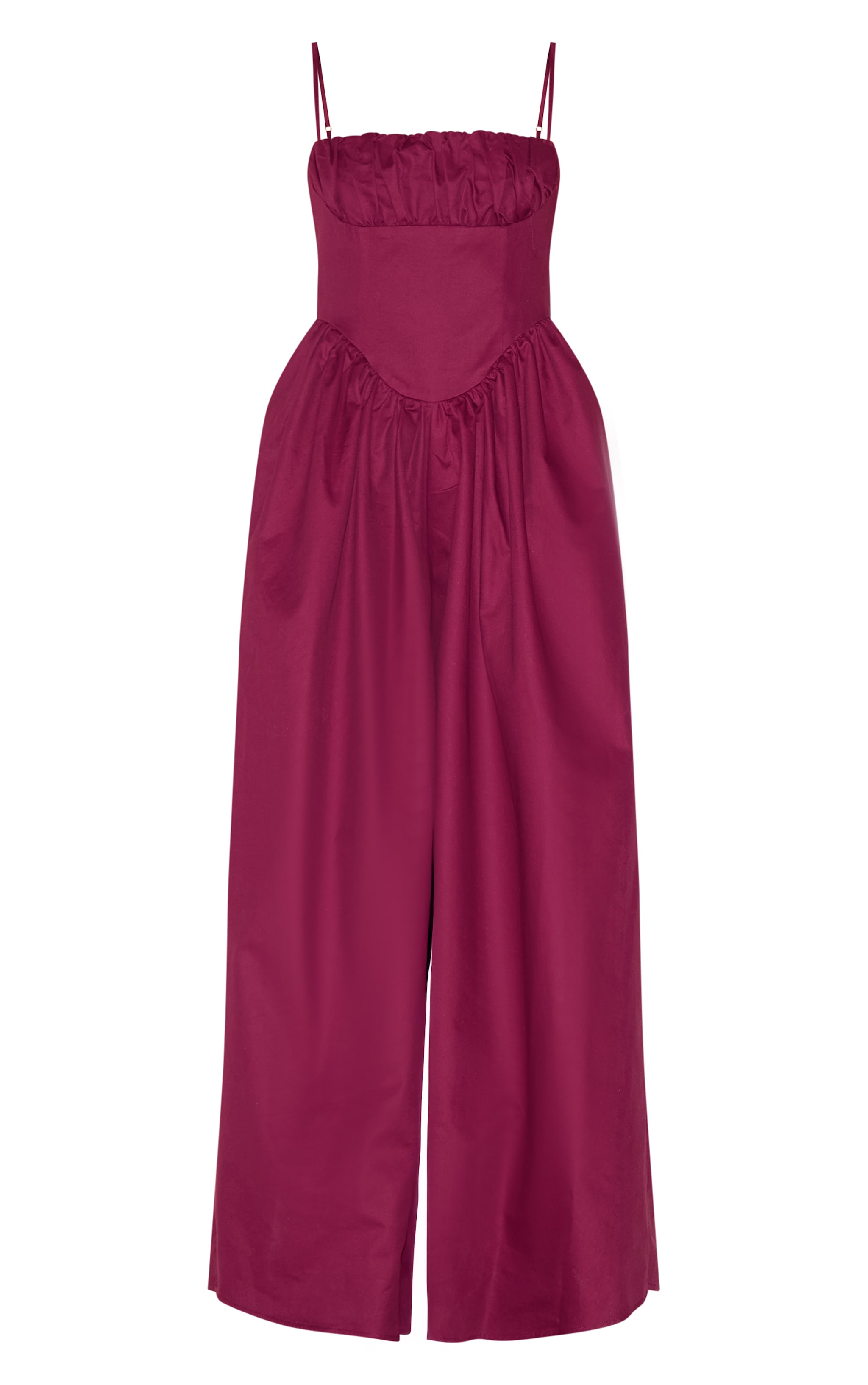 Combinaison large deluxe prune à détail corset et fronces image 5