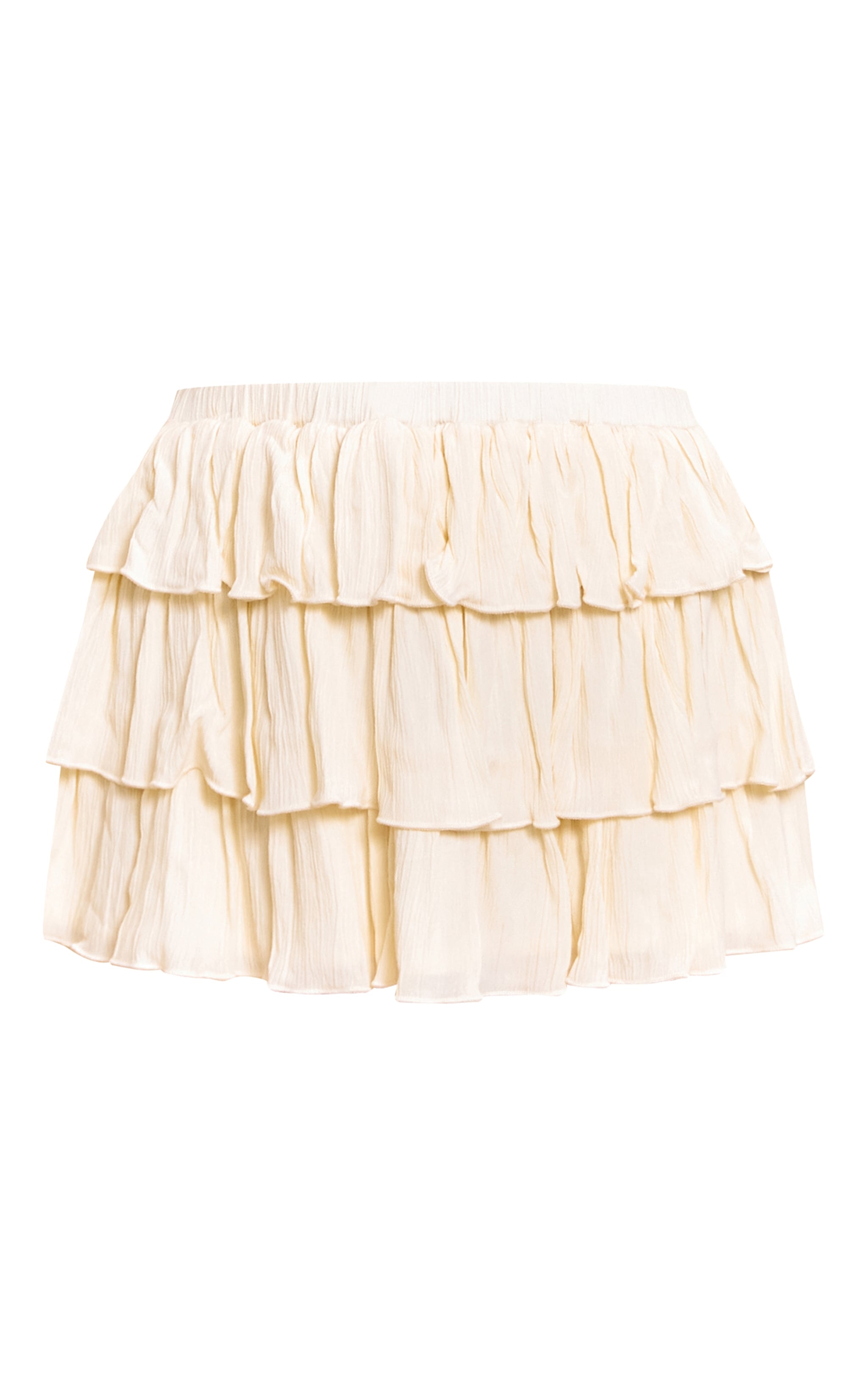 Butter Yellow Cheesecloth Ruffle Mini Skort image 6
