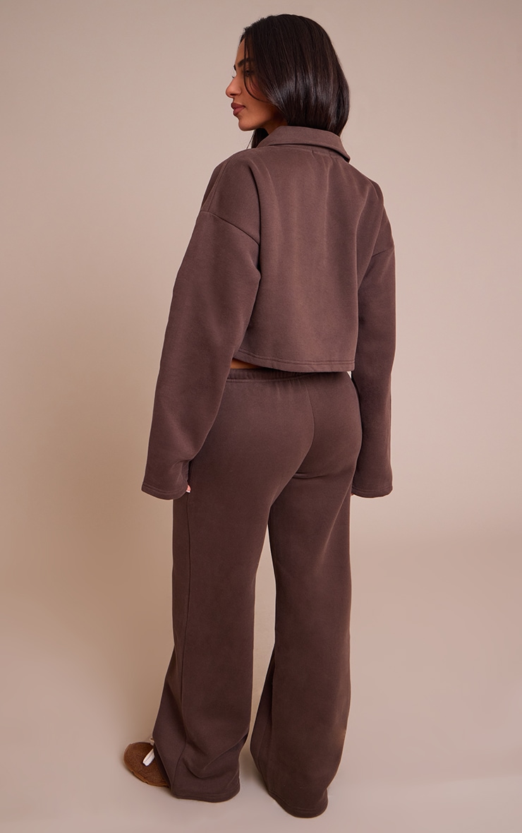 Petite Chocolate Thin Waistband Straight Leg Sweatpants  image 3