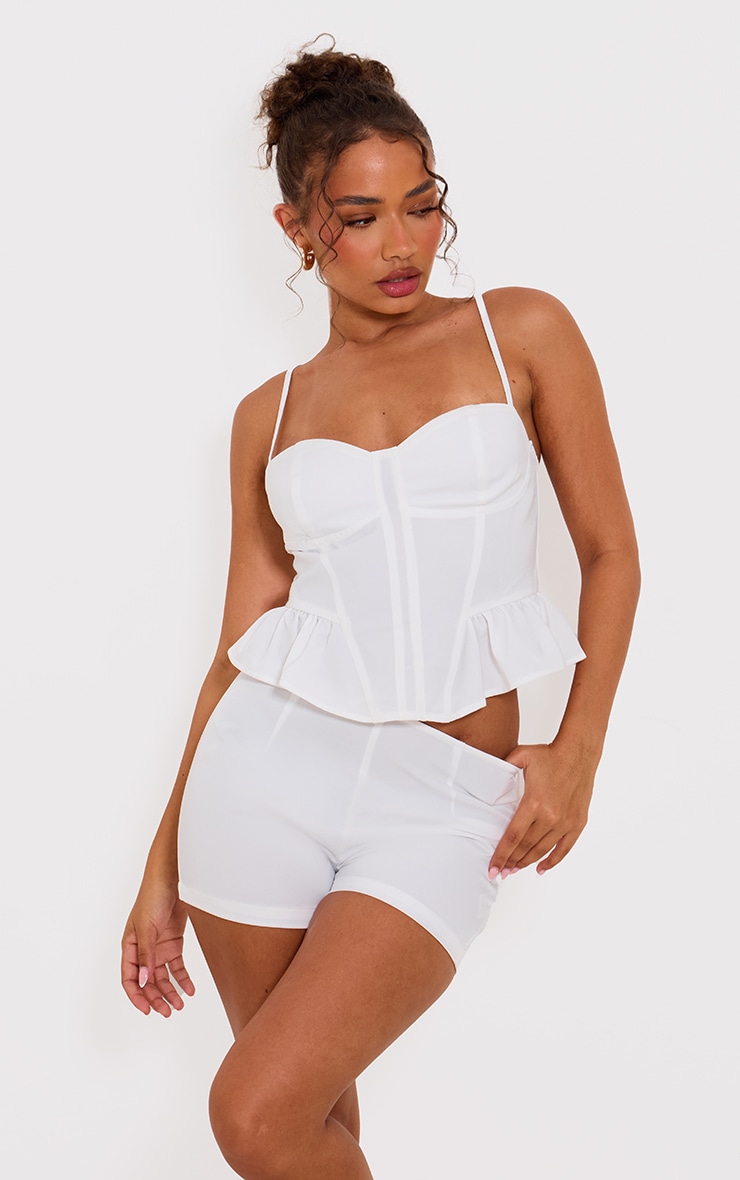 Petite Short taille basse tissé blanc  image 4