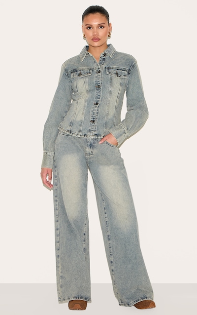 Vintage Mid Waist Wide Leg Jeans