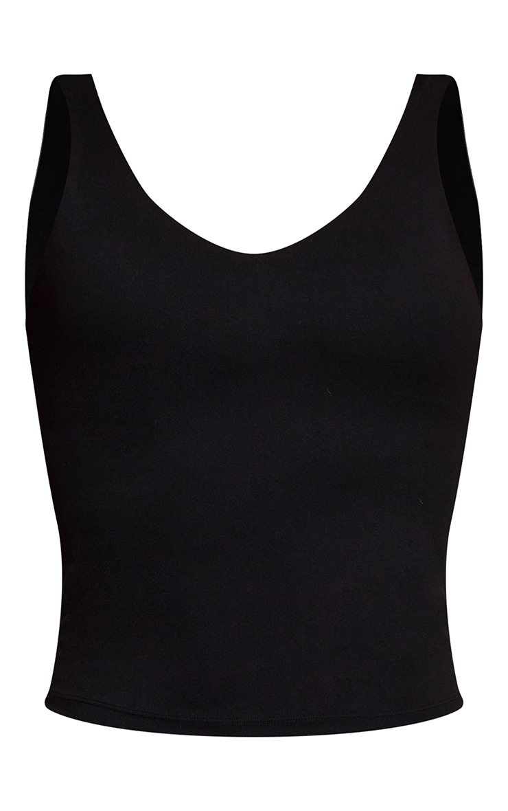 Black Ultimate Sculpt Longline Padded Sports Vest image 5