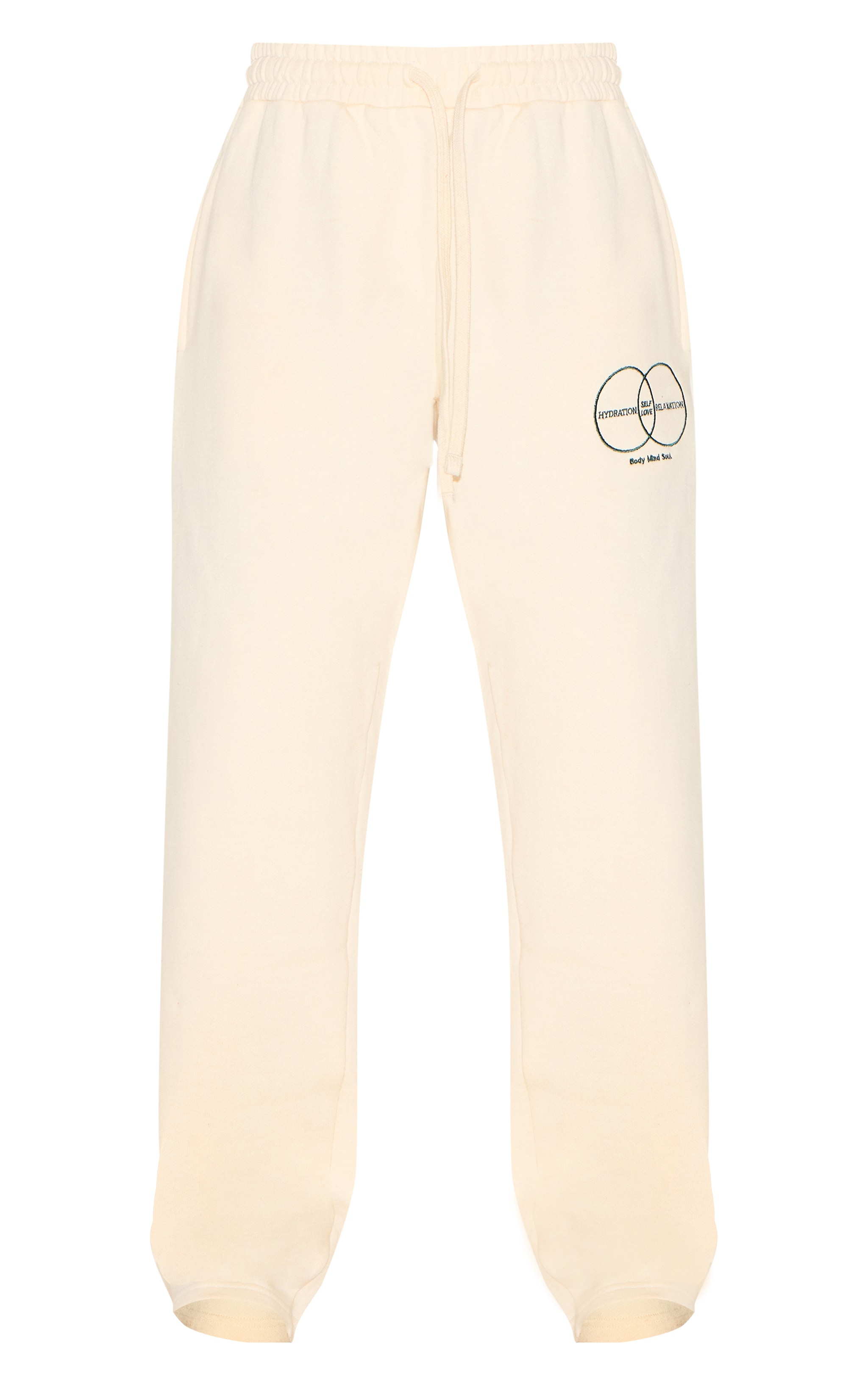  Cream Circle Wellness Premium Print Straight Leg Track Pants image 5