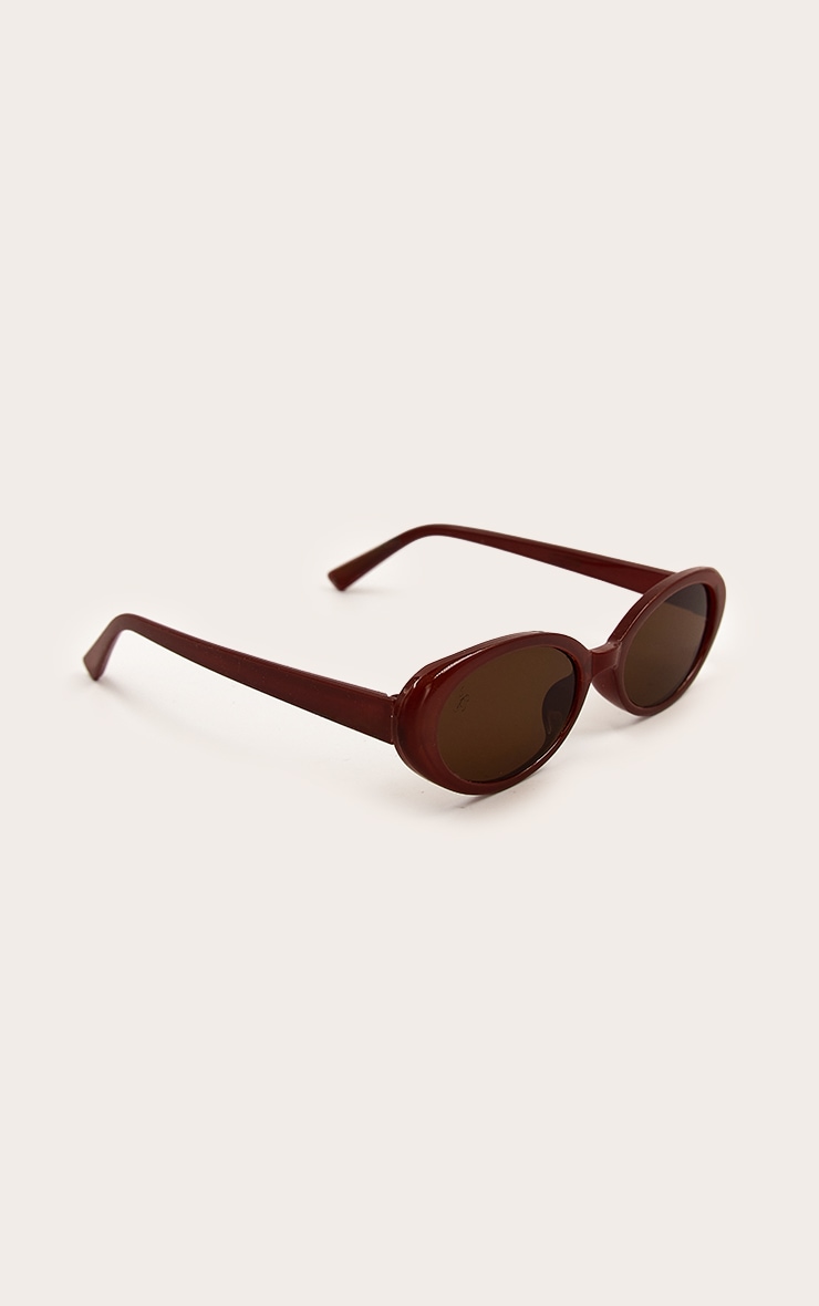 Jeepers Peepers Chocolate Oval Frame Brown Lens Sunglasses image 3
