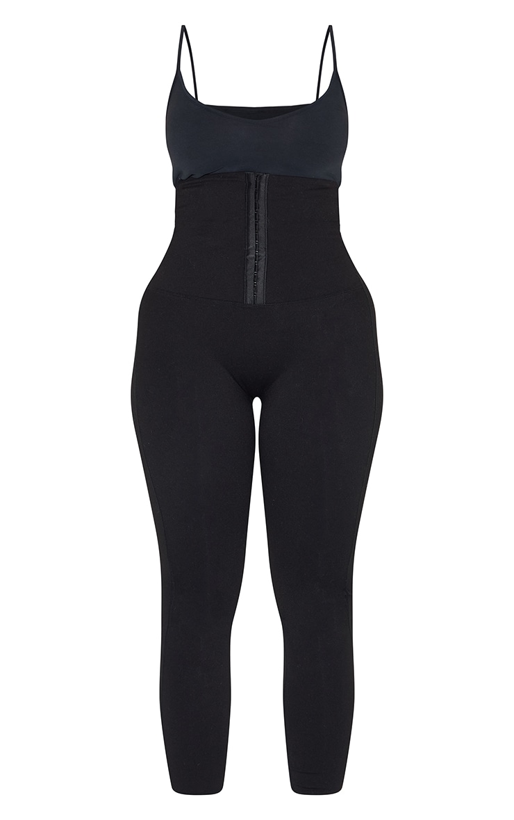 Shape Black Active Highwaisted Hook& Eye Cinched Leggings