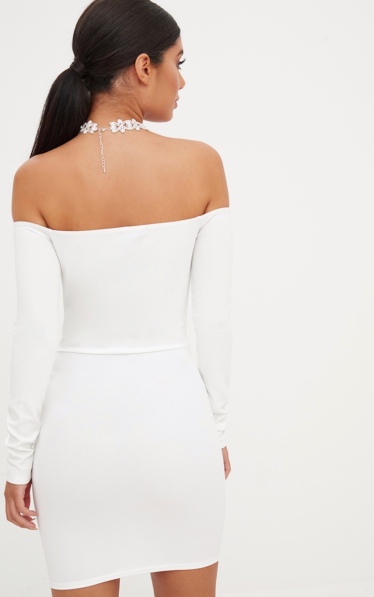 White Bardot Blazer Bodycon Dress. Dresses PrettyLittleThing