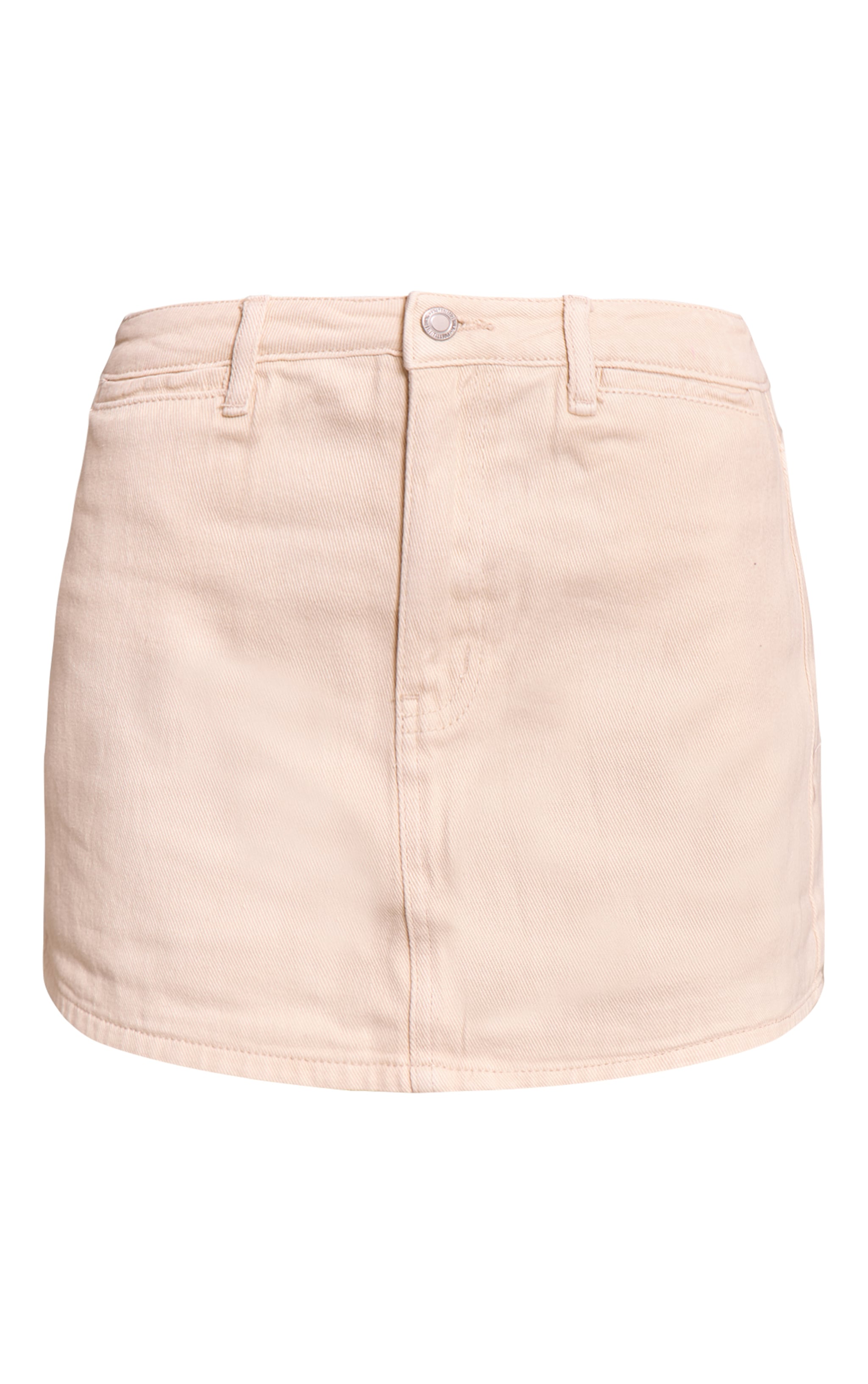 Butter Yellow Button Up Denim Mini Skirt image 6