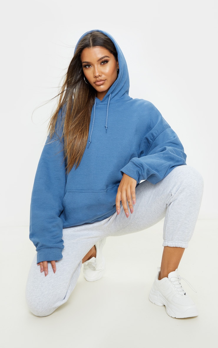 Indigo Ultimate Oversized Hoodie | Tops | PrettyLittleThing USA