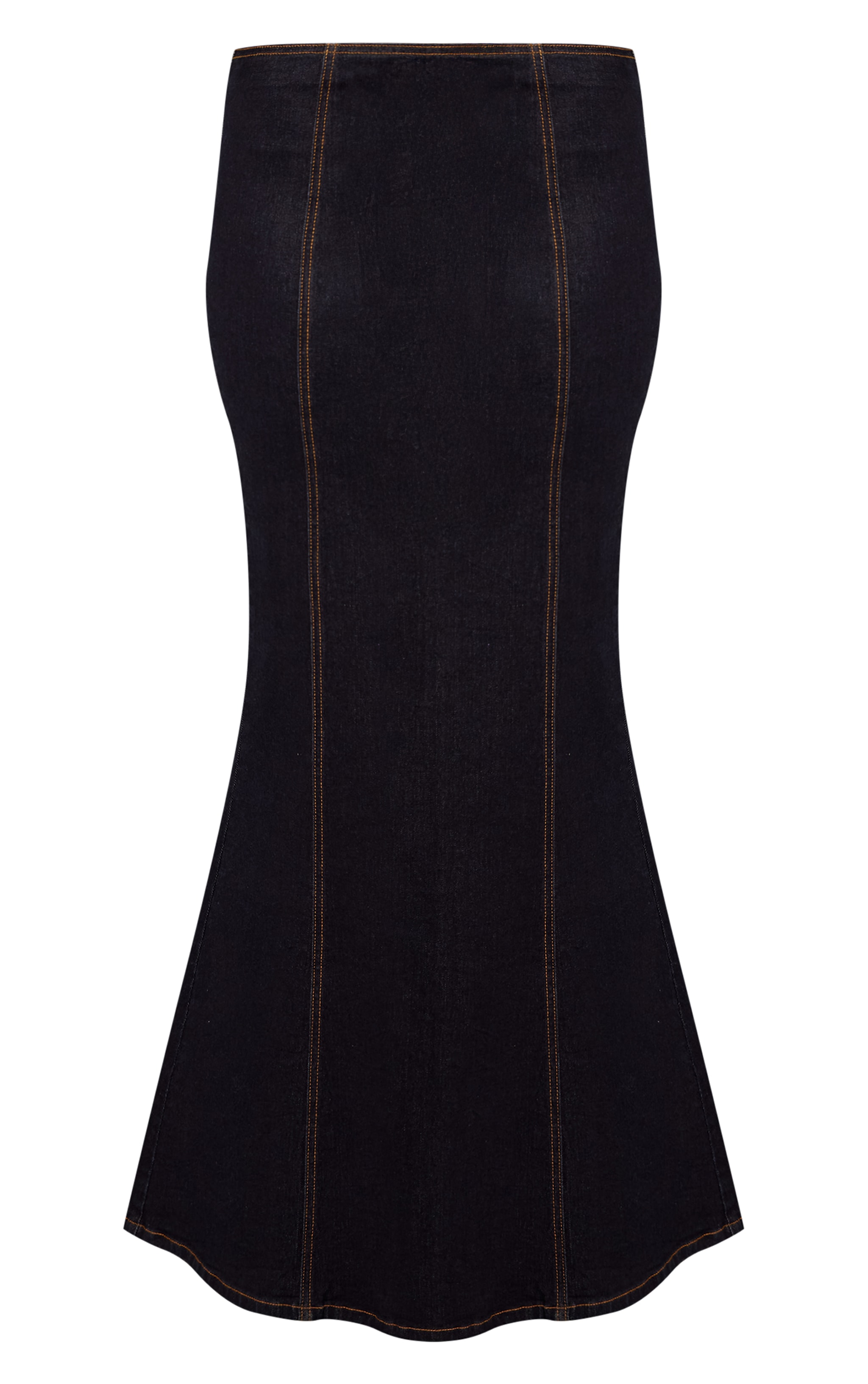 Raw Indigo Fish Tail Denim Maxi Skirt image 5