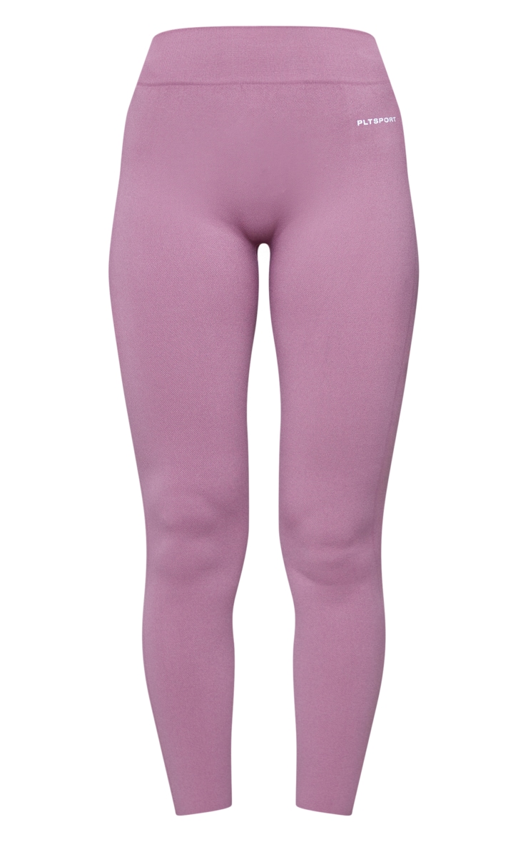 PRETTYLITTLETHING Mauve Sport Basic Seamless Leggings image 5