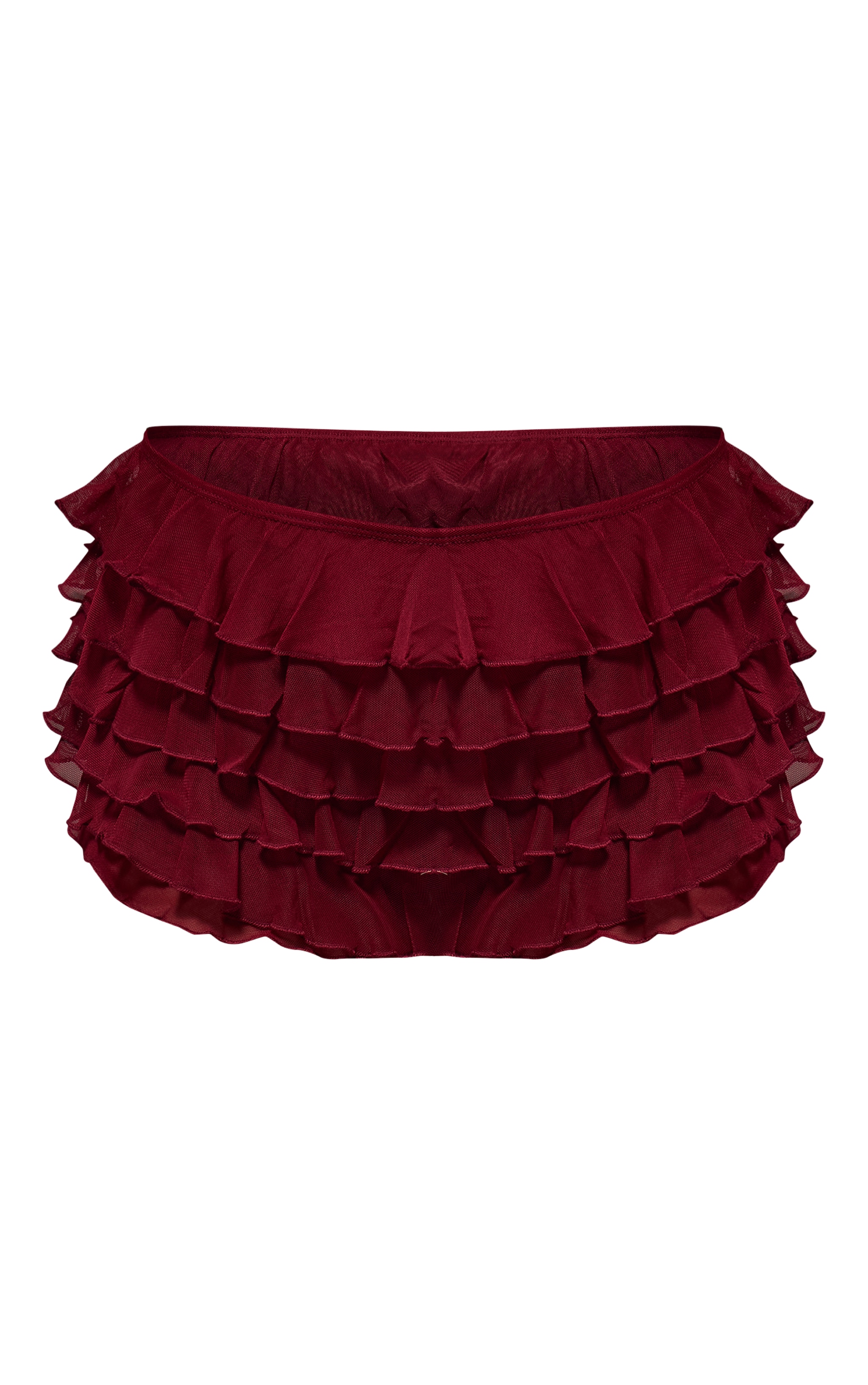 Wine Mesh Frilly Low Rise Bloomer Shorts image 6