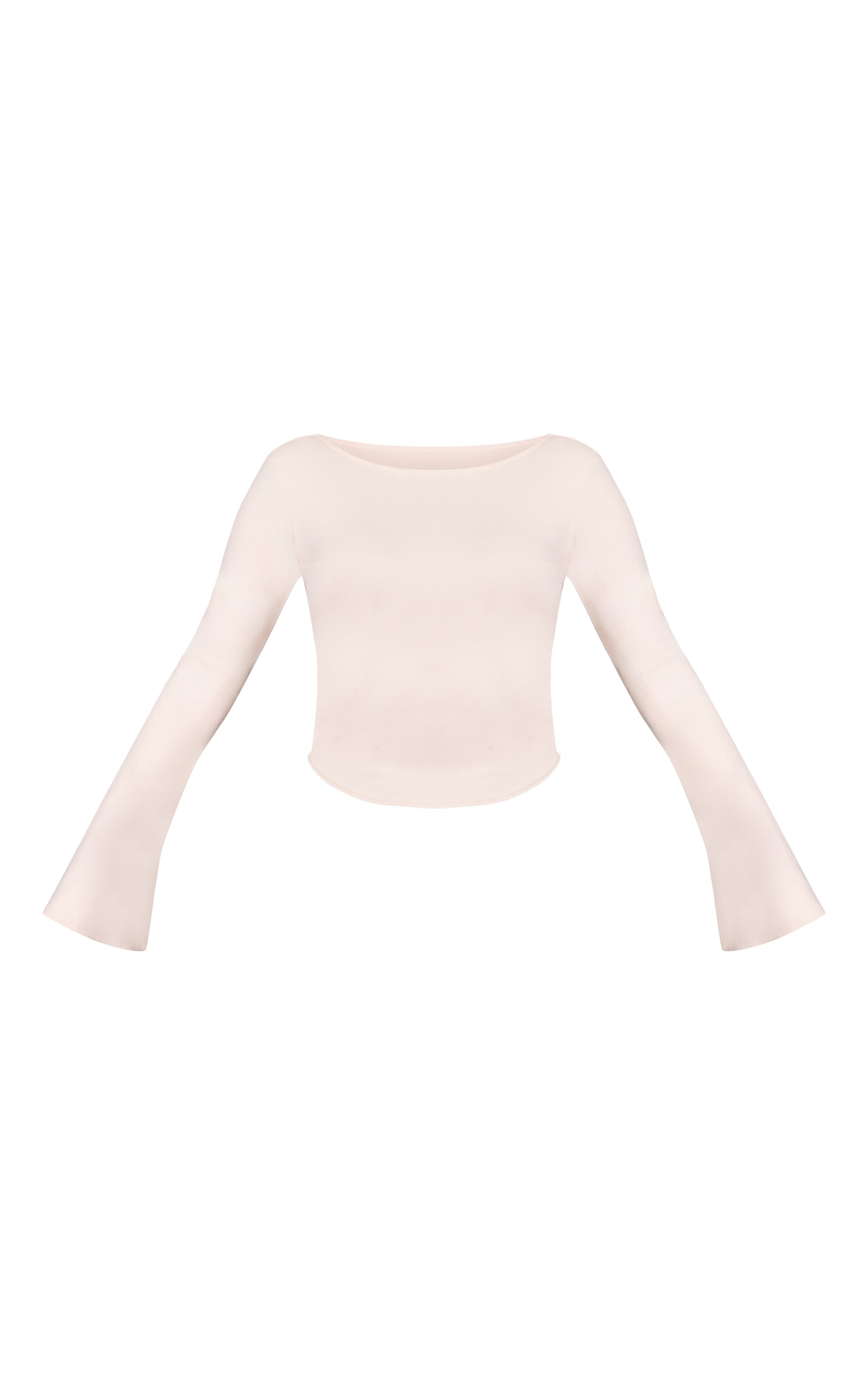 Cream Ultra Soft Cowl Back Drapey Long Sleeve Top  image 5