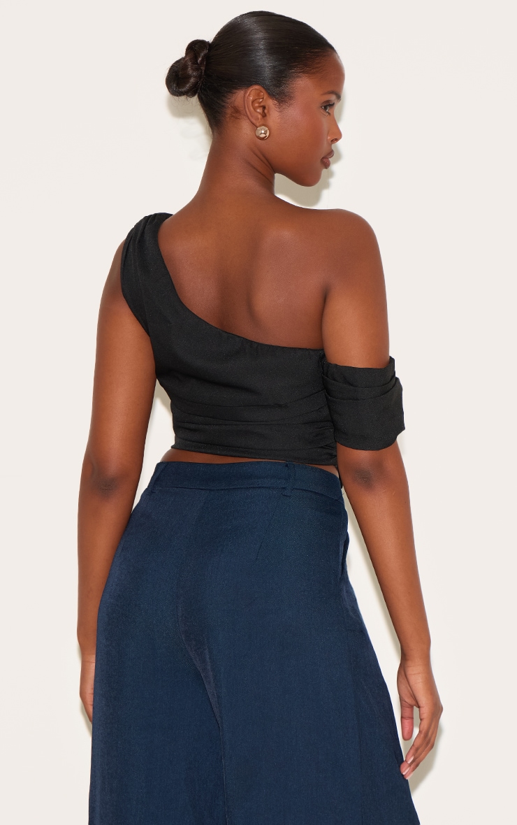 Black Woven Drape Corset image 2