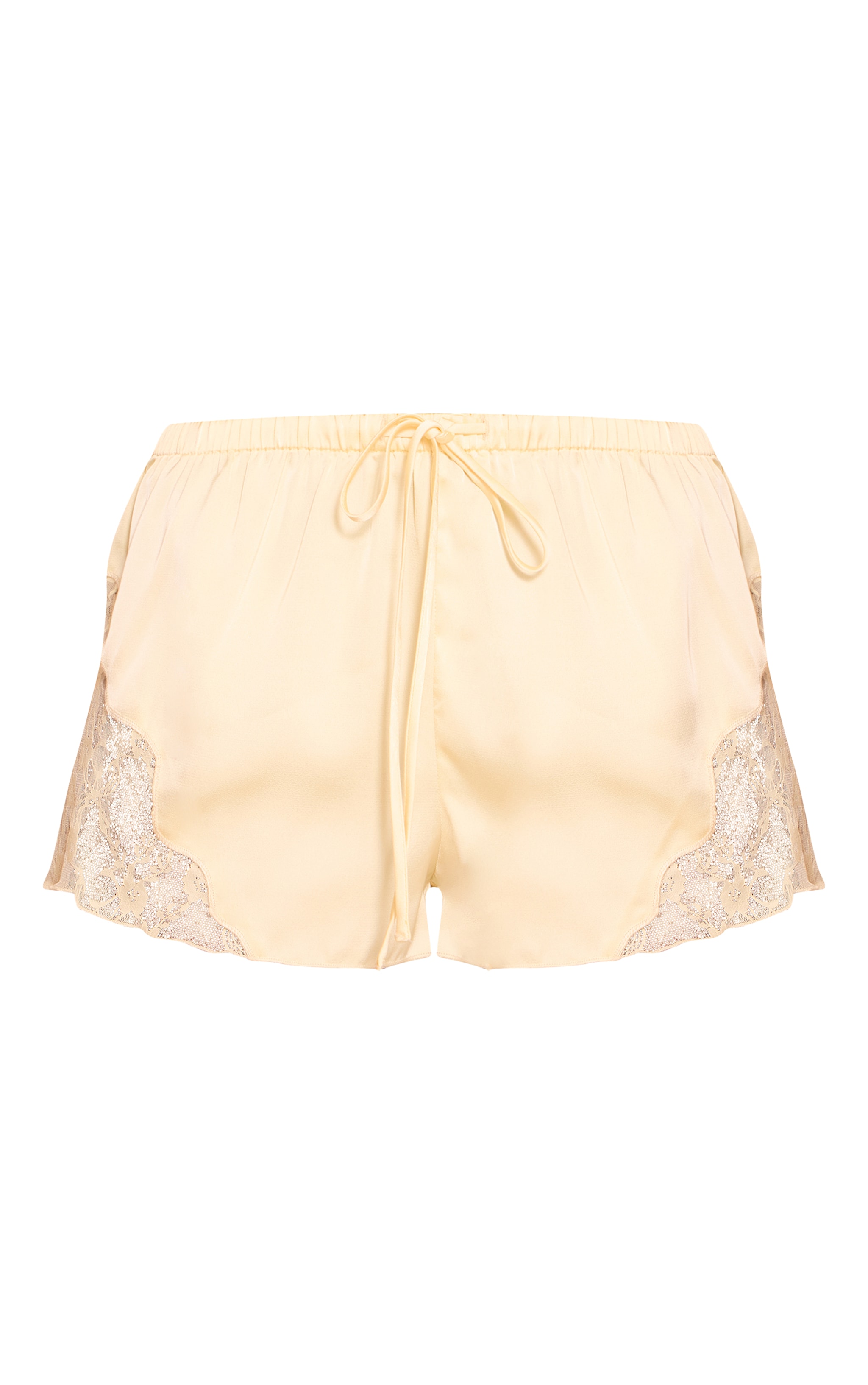 Lemon Satin Lace Drawstring Shorts image 6