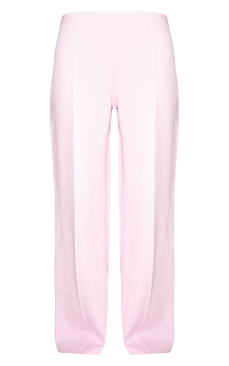 Pink Interlock Pintuck Straight Leg Sweatpants image 5