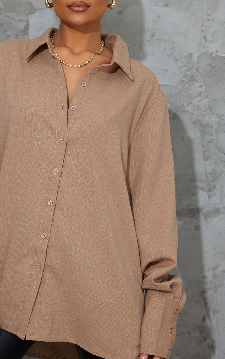 Mocha Oversized Cuff Shirt image 3