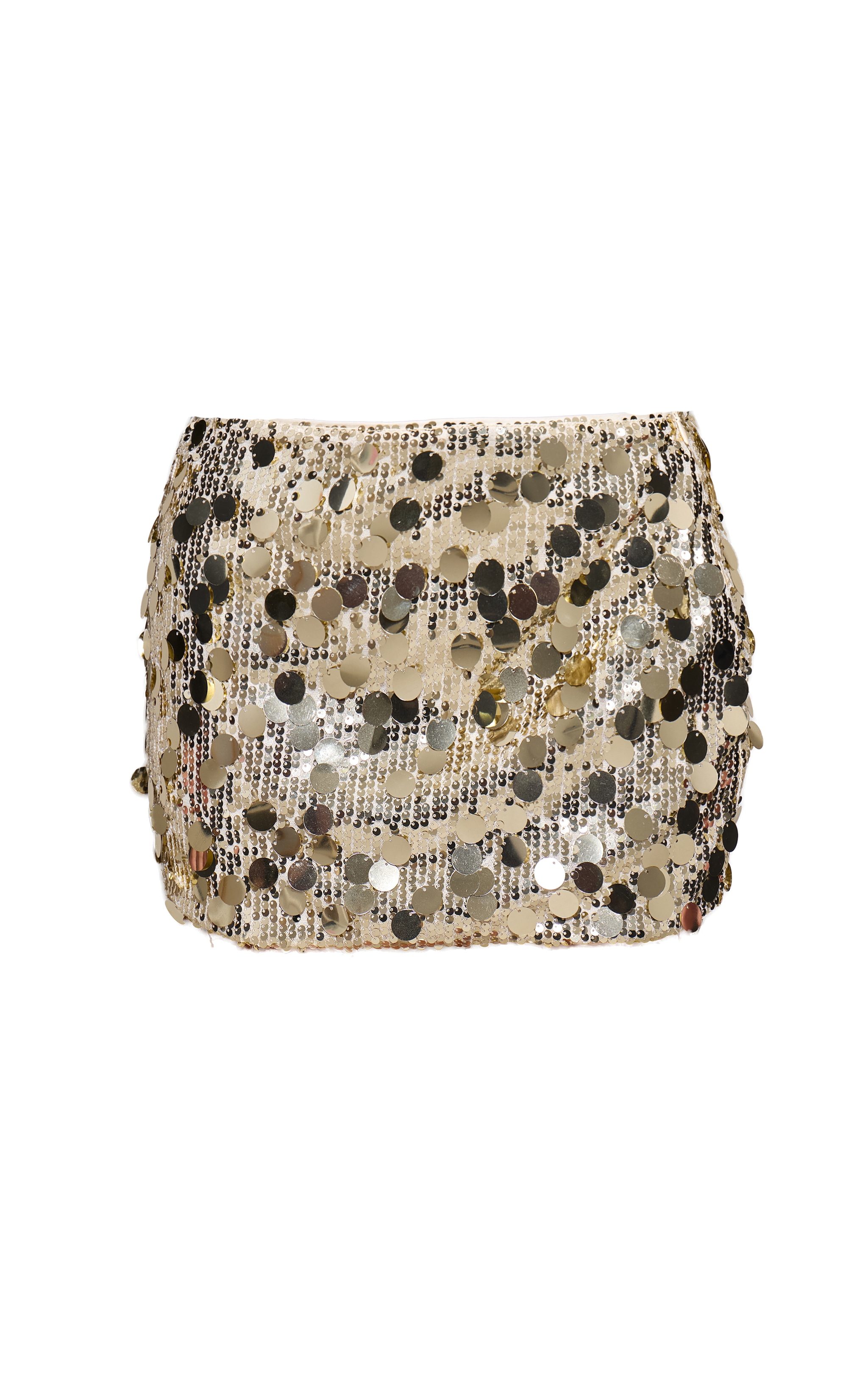 Bronze Disc Sequin Mini Skirt image 6