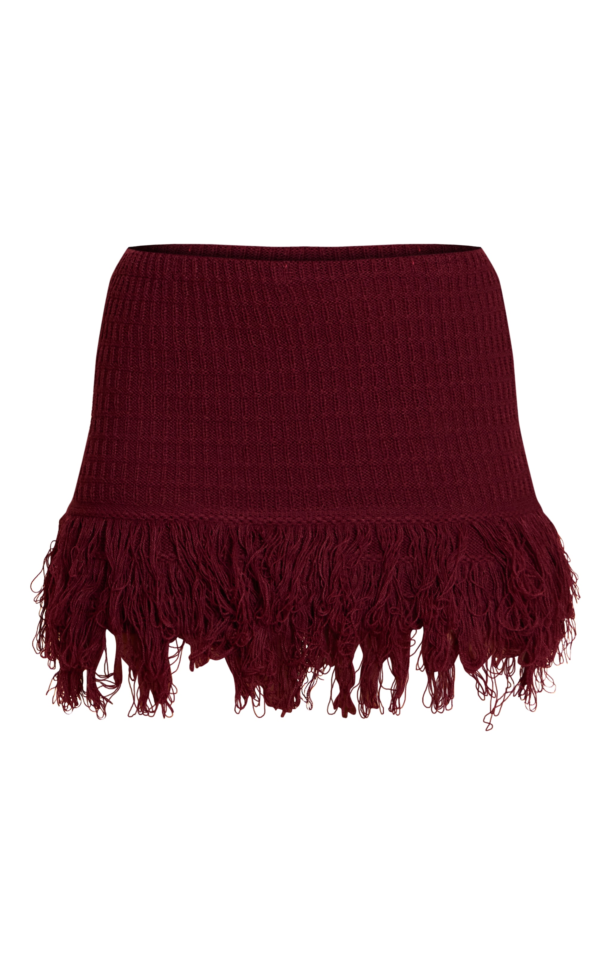Wine Tassel Hem Mini Skirt image 6